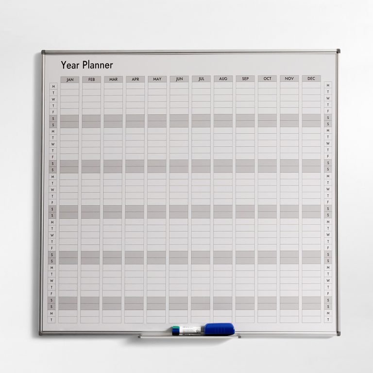 Perpetual Magnetic Year Planner Whiteboard | Whiteboards and Pinboards