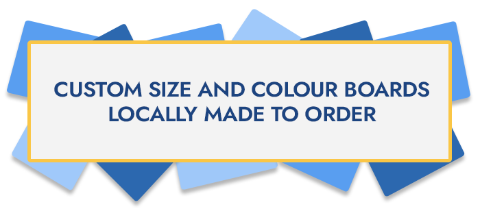 Custom size and custom colour boards banner
